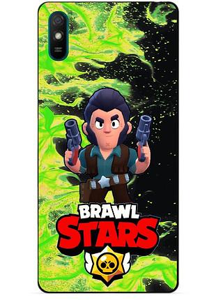 Чехол силиконовый бампер для xiaomi redmi 9a с героем бравл кольт