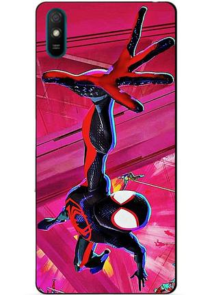 Силіконовий чохол бампер для xiaomi redmi 9a з малюнком spider man людина-павук