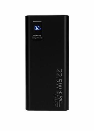 Потужний павербанк зі швидкою зарядкою на 20000 mah pd22.5w powerbank з type-c usb led дисплей індикатор заряду