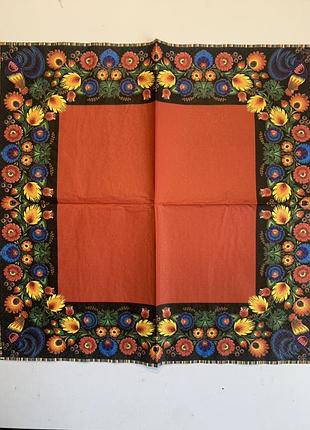 Салфетка декупажная.петриковская роспись.33*33 см. 3слойки, тм maki