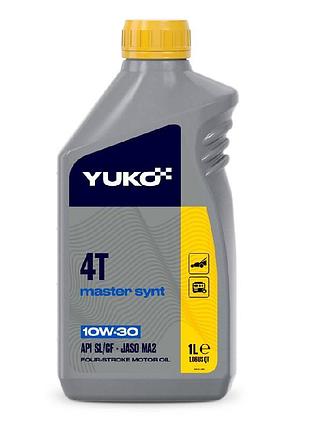 Yuko. масло vuko master synt 4t 10w-30 api sl/cf канистра 1л пе
