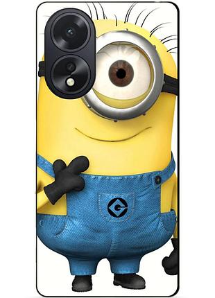 Силиконовый чехол бампер для oppo a38 с рисунком миньон кевин minion