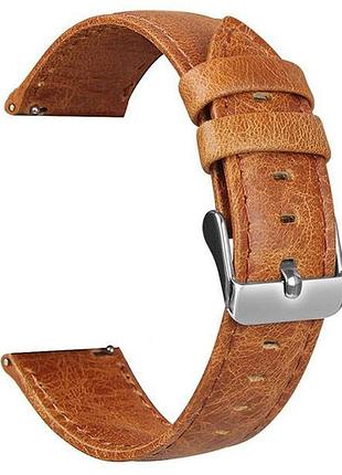 Шкіряний ремінець для годинника samsung galaxy watch 42 mm (sm-r810) - light brown