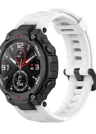 Силиконовый ремешок primolux для смарт-часов xiaomi amazfit t-rex (a1918) / t-rex pro (a2013) - white