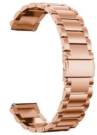 Металевий ремінець primo для годинника xiaomi huami amazfit sportwatch 2 / amazfit stratos - rose gold