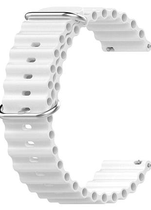 Ремінець силіконовий primolux ocean для годинника huawei watch gt2 42mm / gt3 42mm - white