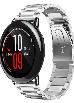 Металевий ремінець primo для годинника xiaomi huami amazfit sport smartwatch - silver