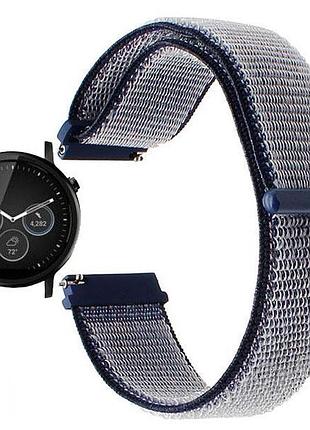 Нейлоновий ремінець для годинника motorola moto 360 2nd gen (42 mm ) - navi blue