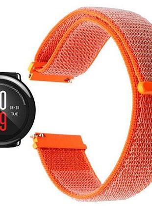 Нейлоновий ремінець primo для годинника xiaomi huami amazfit sport smartwatch - orange