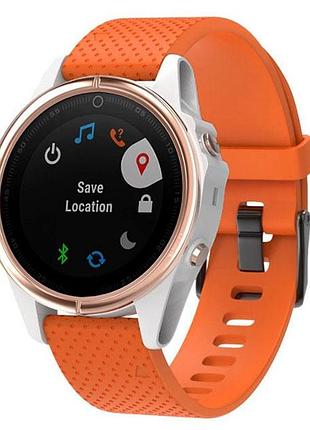 Силиконовый ремешок primo для часов garmin fenix 5s / 5s plus / 6s / 6s pro / 7s / 7s pro - orange