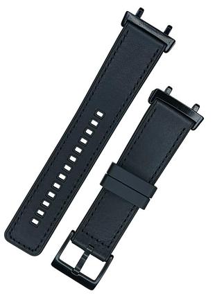 Ремінець primolux leather silicone для годинника xiaomi amazfit t-rex 3 (w2323gl2n) – black