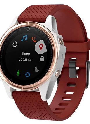 Силиконовый ремешок primo для часов garmin fenix 5s / 5s plus / 6s / 6s pro / 7s / 7s pro - red
