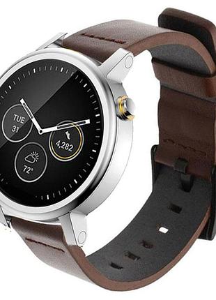 Кожаный ремешок primo classic для часов motorola moto 360 2nd gen (46mm) - coffee