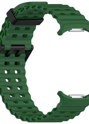 Ремешок силиконовый primolux ocean для часов samsung galaxy watch ultra 47 mm (sm-l705) - dark green