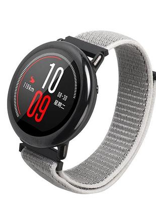 Нейлоновий ремінець primo для годинника xiaomi huami amazfit sport smartwatch - white