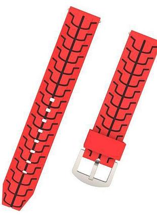 Силіконовий ремінець primo splint для годинника garmin vivoactive 4 - red-black