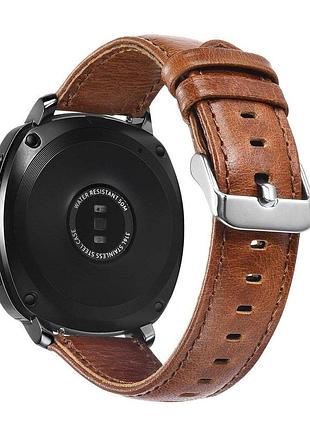 Шкіряний ремінець primo для годинника samsung sport gear (sm-r600) - light brown
