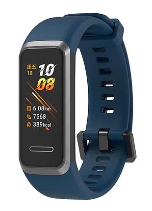 Силиконовый ремешок primo для фитнес браслета huawei band 4 - dark blue