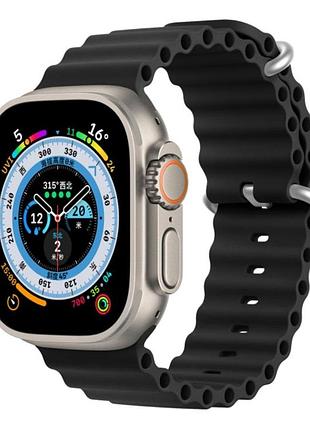 Ремешок силиконовый primolux ocean для часов apple watch 38 mm / 40 mm / 41 mm - black