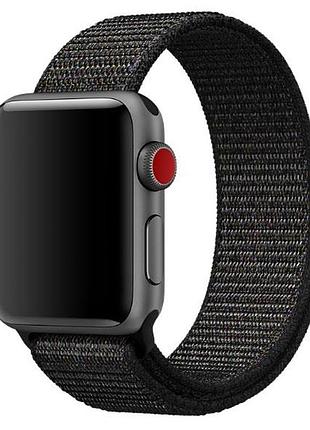 Нейлоновий ремінець primo для apple watch 38mm / 40mm / 41mm - black
