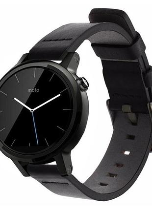 Кожаный ремешок primo classic для часов motorola moto 360 2nd gen (42 mm ) - black