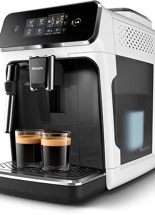 Кофемашина philips ep2223/40 series 2300, 1.8л, зерно+мол., дисплей, авторецептов -2, белый