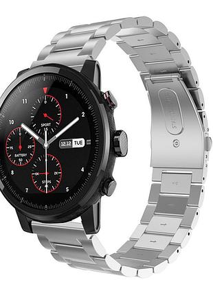 Металлический ремешок primo для часов xiaomi huami amazfit sportwatch 2 / amazfit stratos - silver