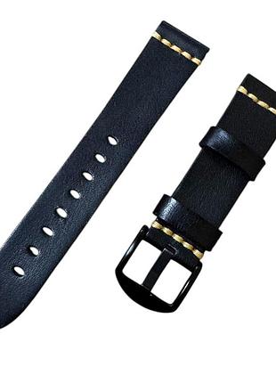 Кожаный ремешок primolux c052b black buckle для часов xiaomi watch 5 / redmi watch 5 active / 5 lite – black