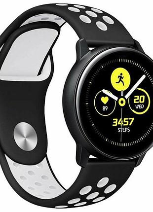 Спортивный ремешок primo perfor sport для часов samsung galaxy watch active / active 2 - black&white