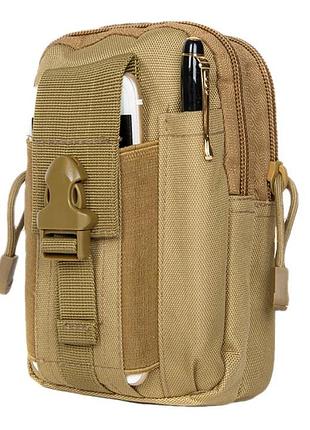 Тактична сумка primo molle підсумок органайзер універсальний - khaki