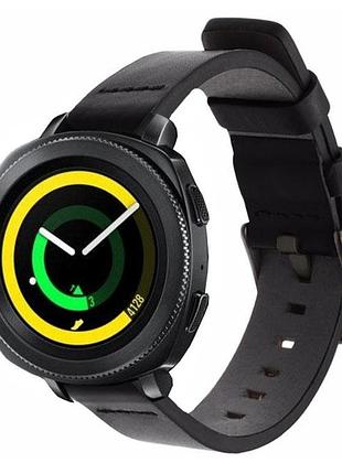 Шкіряний ремінець primo classic для годинника samsung sport gear sm-r600 - black