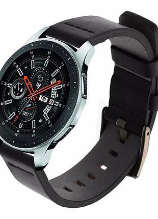 Кожаный ремешок primo classic для часов samsung galaxy watch 46 mm sm-r800 - black