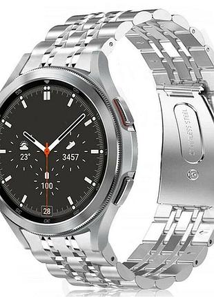 Металевий ремінець primolux steel link для годинника samsung galaxy watch 4 classic 42mm sm-r880 - silver