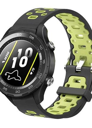 Спортивный ремешок primo perfor classic для часов huawei watch 2 - black&green