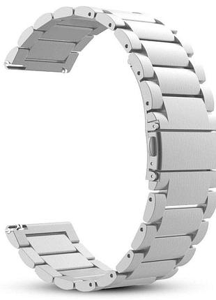 Металевий ремінець primo для годинника samsung galaxy watch 3 45mm (sm-r840) - silver