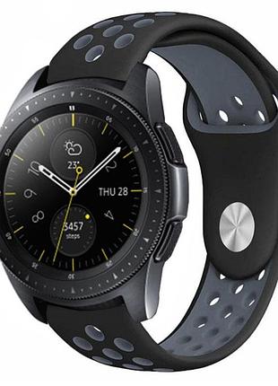Спортивный ремешок primo perfor sport для часов samsung galaxy watch 42 mm (sm-r810) - black&grey