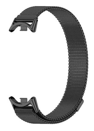 Ремешок металлический mijobs миланское плетение для фитнес браслета xiaomi smart band 9 - black