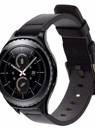 Кожаный ремешок primo classic для часов samsung gear s2 classic (sm-r732 / sm-r735) - black
