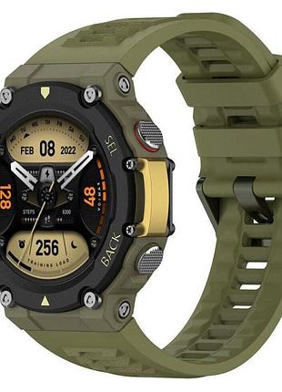 Силиконовый ремешок primolux для смарт-часов xiaomi amazfit t-rex 2 (a2169 / a2170) - dirty green