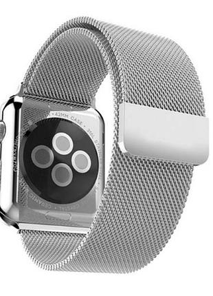 Миланский сетчатый ремешок primo для apple watch 38mm / 40mm / 41mm - silver