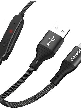 Usb кабель kaku ksc-282 usb - lightning 1m з таймером - black