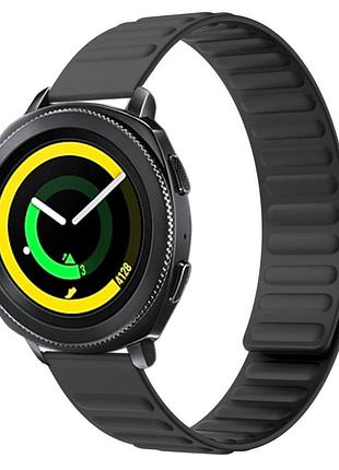 Силіконовий магнітний ремінець primolux magnet для годинника samsung gear sport sm-r600 - black