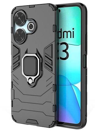 Чехол бампер primolux ring armor для xiaomi redmi 13 4g - black
