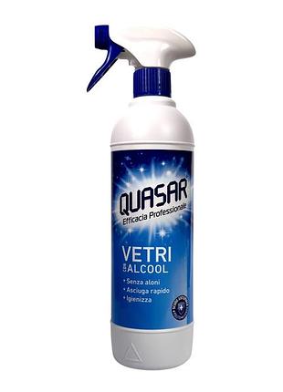 Средство для мытья окон quasar со спиртом e vetri con alcool, 580 мл