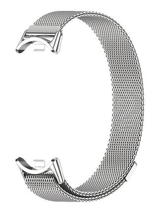 Ремешок металлический mijobs миланское плетение для фитнес браслета xiaomi smart band 9 - silver