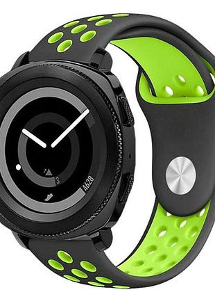 Спортивний ремінець primo perfor sport для годинника samsung sport gear sm-r600 - black&green