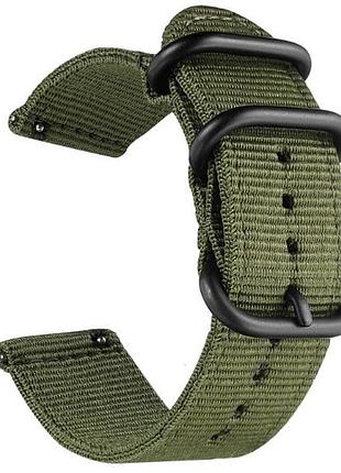 Нейлоновий ремінець primo traveller для годинника samsung galaxy watch 42 mm (sm-r810) - army green