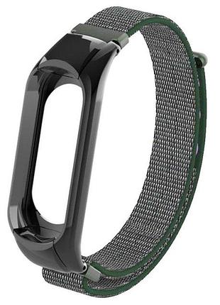 Нейлоновый ремешок primo для фитнес-браслета xiaomi mi band 3 - black&army green