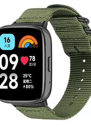 Нейлоновий ремінець primo traveller для годинника xiaomi redmi watch 3 active - army green