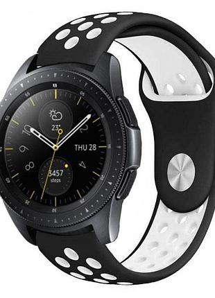 Спортивний ремінець primo perfor sport годинника для samsung galaxy watch 42 mm (sm-r810) - black&white